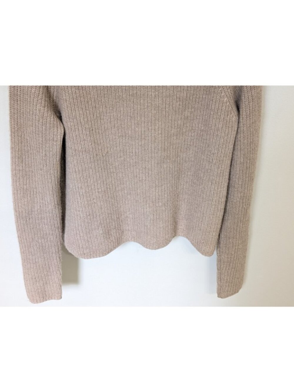 JENNI KAYNE Cashmere Fisherman Sweater Undyed Stone Size Small Quite Luxury - Picture 3 of 8